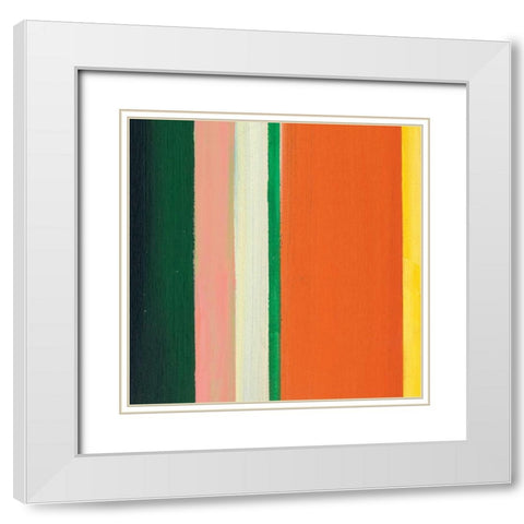 Hampton Stripe IV White Modern Wood Framed Art Print with Double Matting by Chandler, Fran