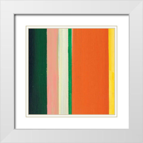 Hampton Stripe IV White Modern Wood Framed Art Print with Double Matting by Chandler, Fran