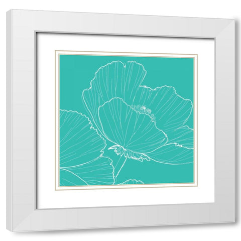 Tribeca Vibe I White Modern Wood Framed Art Print with Double Matting by Peters, Celeste