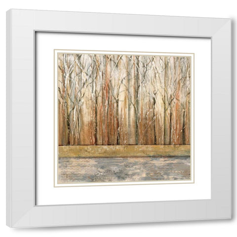 Telluride II White Modern Wood Framed Art Print with Double Matting by King, Michael