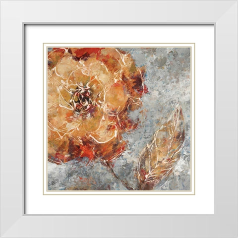 Ashanti I White Modern Wood Framed Art Print with Double Matting by King, Michael