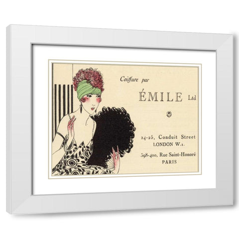 Paris Style I White Modern Wood Framed Art Print with Double Matting by Grenier, Henri