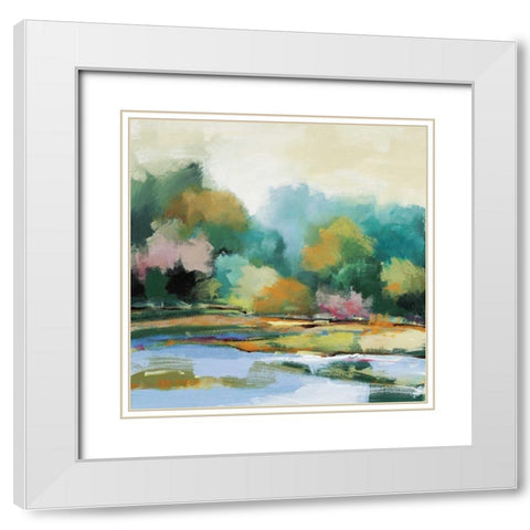 Bedford Hills White Modern Wood Framed Art Print with Double Matting by Rogers, Adam