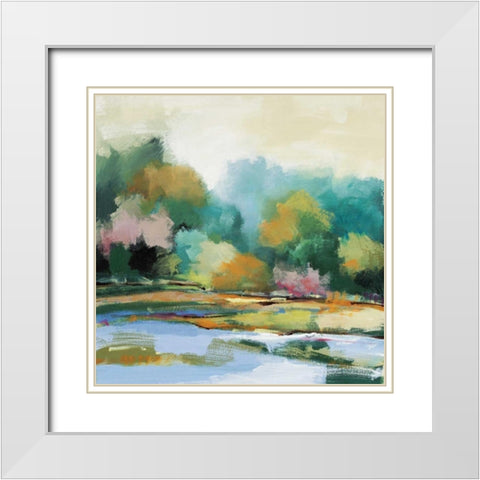Bedford Hills White Modern Wood Framed Art Print with Double Matting by Rogers, Adam