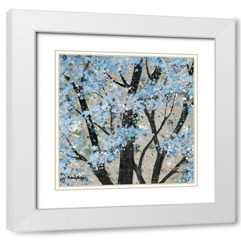 Winter Theme White Modern Wood Framed Art Print with Double Matting by Alves, Helena