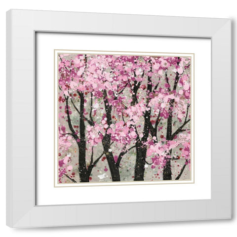 Spring Theme White Modern Wood Framed Art Print with Double Matting by Alves, Helena