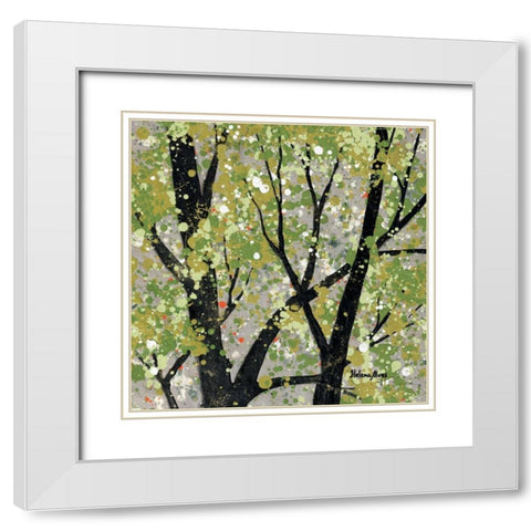 Summer Theme White Modern Wood Framed Art Print with Double Matting by Alves, Helena