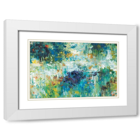 Falling Waters White Modern Wood Framed Art Print with Double Matting by Roth, Jack