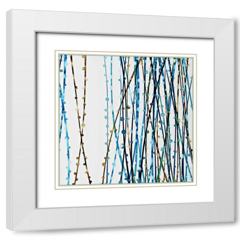 Aqua Sensations I White Modern Wood Framed Art Print with Double Matting by Roth, Jack