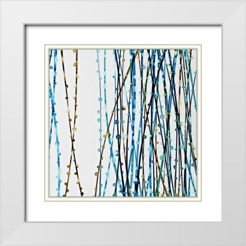 Aqua Sensations I White Modern Wood Framed Art Print with Double Matting by Roth, Jack