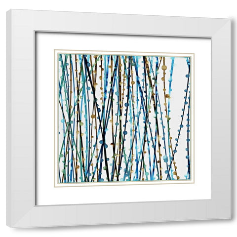 Aqua Sensations II White Modern Wood Framed Art Print with Double Matting by Roth, Jack