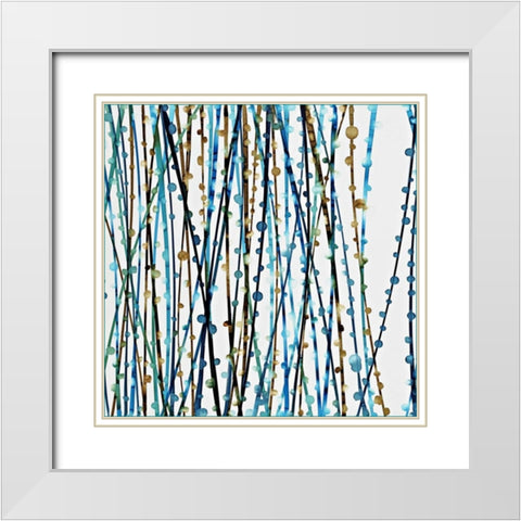 Aqua Sensations II White Modern Wood Framed Art Print with Double Matting by Roth, Jack