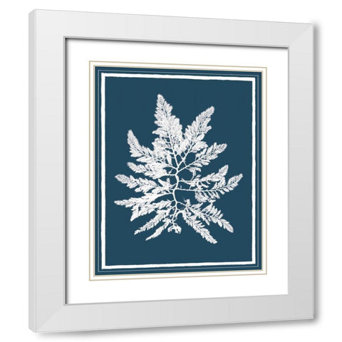 Indigo Seas III White Modern Wood Framed Art Print with Double Matting by Lawrence, David