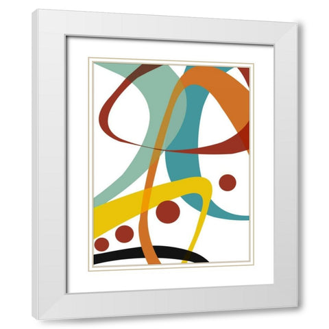 Evolution Ii White Modern Wood Framed Art Print with Double Matting by Bartlett, Sandra