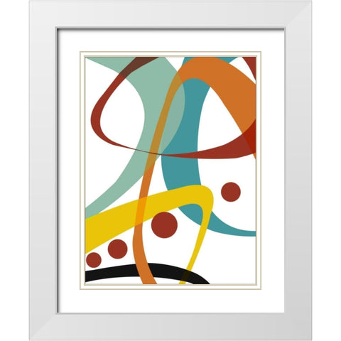 Evolution Ii White Modern Wood Framed Art Print with Double Matting by Bartlett, Sandra