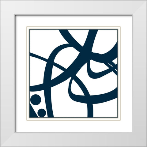 Momentum I White Modern Wood Framed Art Print with Double Matting by Bartlett, Sandra