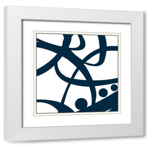 Momentum IV White Modern Wood Framed Art Print with Double Matting by Bartlett, Sandra