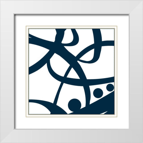 Momentum IV White Modern Wood Framed Art Print with Double Matting by Bartlett, Sandra