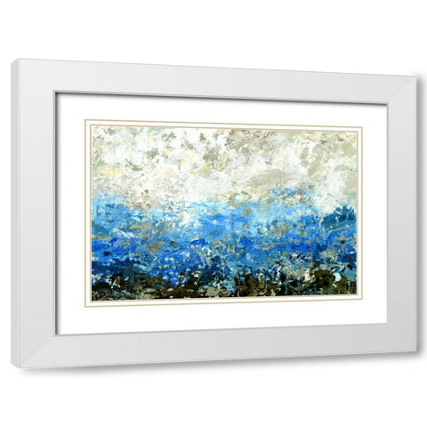 Indigo EquationÂ Â   White Modern Wood Framed Art Print with Double Matting by Bartlett, Sandra