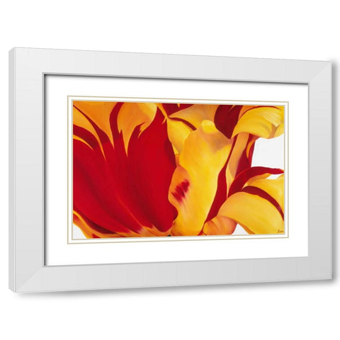 Floriade I White Modern Wood Framed Art Print with Double Matting by Poelstra-Holzhaus, Yvonne