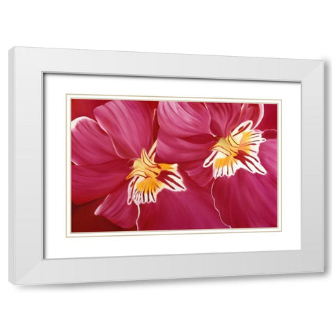 Folriade II White Modern Wood Framed Art Print with Double Matting by Poelstra-Holzhaus, Yvonne