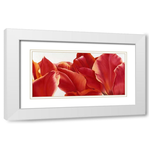 Fancy Flower I White Modern Wood Framed Art Print with Double Matting by Poelstra-Holzhaus, Yvonne