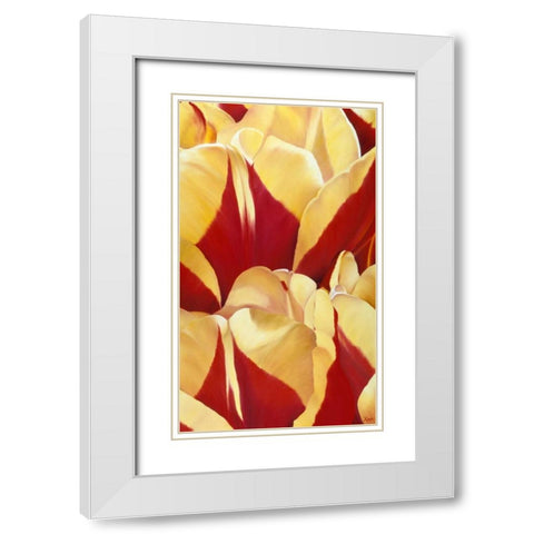 Arti Tulip II White Modern Wood Framed Art Print with Double Matting by Poelstra-Holzhaus, Yvonne