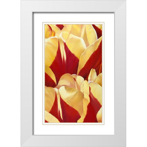 Arti Tulip II White Modern Wood Framed Art Print with Double Matting by Poelstra-Holzhaus, Yvonne