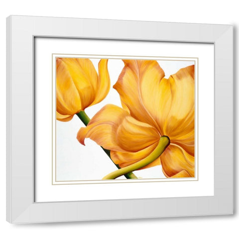 King yellow White Modern Wood Framed Art Print with Double Matting by Poelstra-Holzhaus, Yvonne