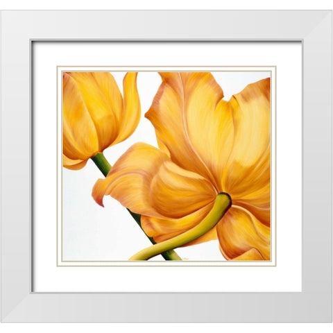King yellow White Modern Wood Framed Art Print with Double Matting by Poelstra-Holzhaus, Yvonne