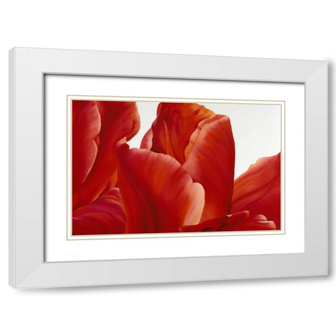 Party Tulip I White Modern Wood Framed Art Print with Double Matting by Poelstra-Holzhaus, Yvonne