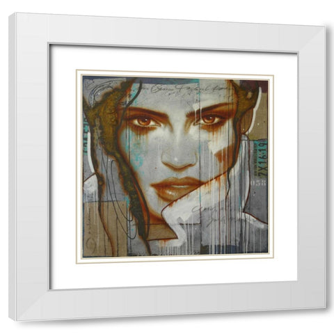 Stormy day in Midtown White Modern Wood Framed Art Print with Double Matting by Jochem, Hans