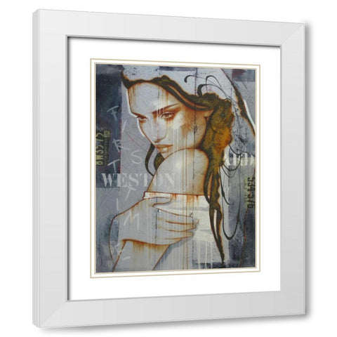 First time in Weston park White Modern Wood Framed Art Print with Double Matting by Jochem, Hans
