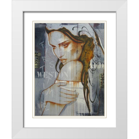 First time in Weston park White Modern Wood Framed Art Print with Double Matting by Jochem, Hans