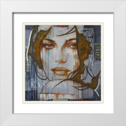 Easton Parkway White Modern Wood Framed Art Print with Double Matting by Jochem, Hans