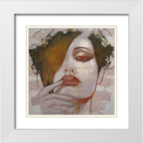 Ill keep it in mind White Modern Wood Framed Art Print with Double Matting by Jochem, Hans
