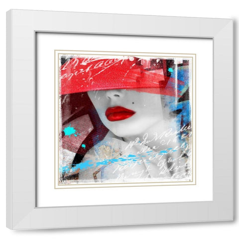 Glamorous IIII White Modern Wood Framed Art Print with Double Matting by Bakker, Jochem