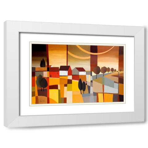 Hamlet I White Modern Wood Framed Art Print with Double Matting by Paus, Hans