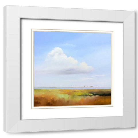 Lowlands III White Modern Wood Framed Art Print with Double Matting by Paus, Hans