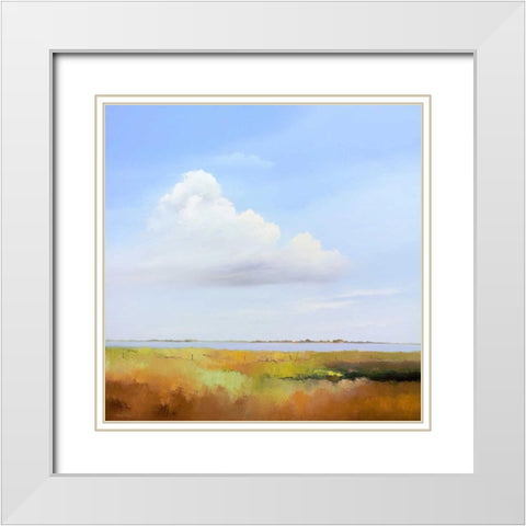 Lowlands III White Modern Wood Framed Art Print with Double Matting by Paus, Hans