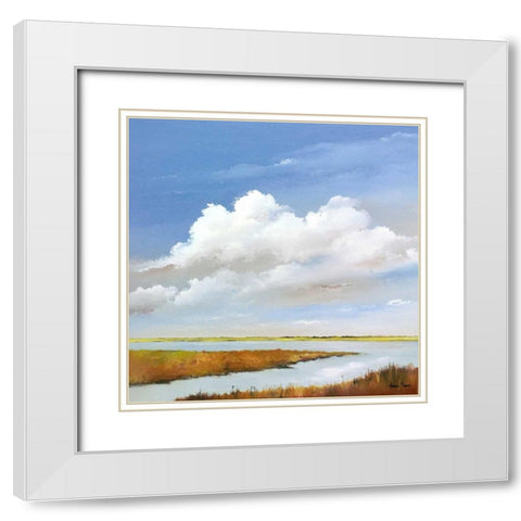 To the lake I White Modern Wood Framed Art Print with Double Matting by Paus, Hans