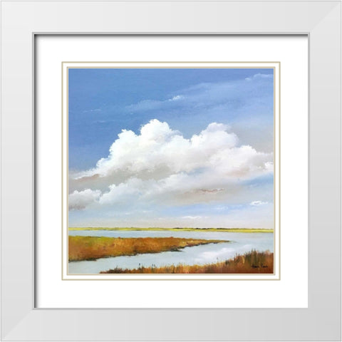 To the lake I White Modern Wood Framed Art Print with Double Matting by Paus, Hans