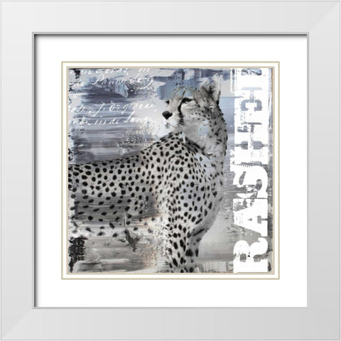 Rashed II White Modern Wood Framed Art Print with Double Matting by Baker, Micha