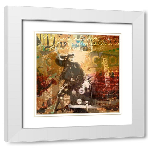 Rendezvous White Modern Wood Framed Art Print with Double Matting by Baker, Micha