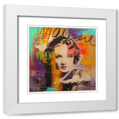 Marlene D. White Modern Wood Framed Art Print with Double Matting by Baker, Micha