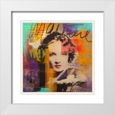 Marlene D. White Modern Wood Framed Art Print with Double Matting by Baker, Micha