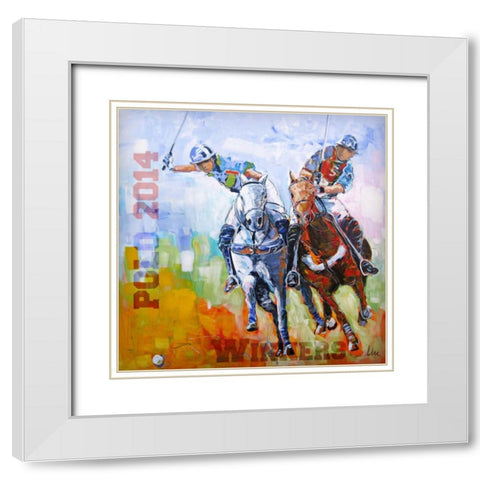 Winners White Modern Wood Framed Art Print with Double Matting by Luc