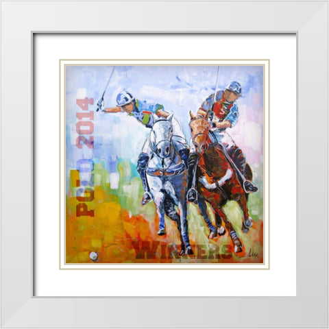 Winners White Modern Wood Framed Art Print with Double Matting by Luc