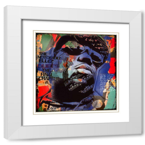 The notorius BLG White Modern Wood Framed Art Print with Double Matting by Baker, Micha