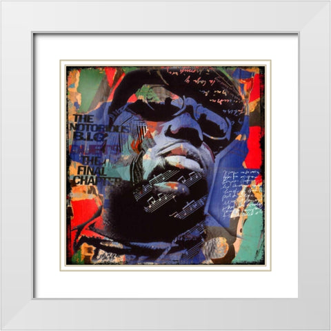 The notorius BLG White Modern Wood Framed Art Print with Double Matting by Baker, Micha